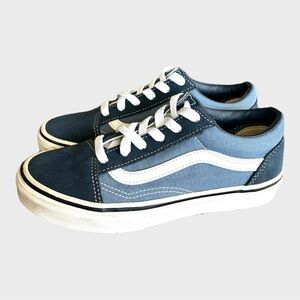 Vans Kids Sneakers Navy Blue and White Low Top